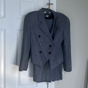 Christian Dior vintage pinstriped skirt suit
